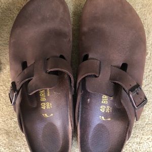 Birkenstock leather slides